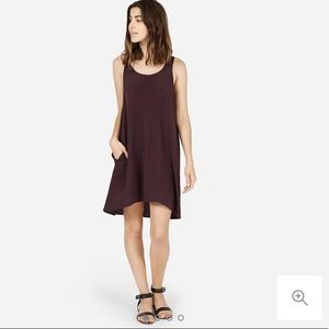Everlane silk tank dress - black